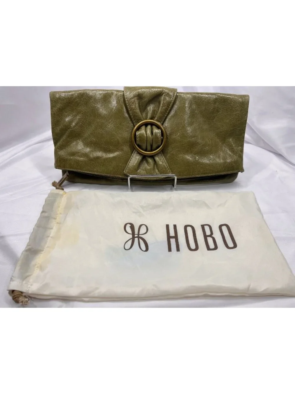 HOBO International Olive Green Clutch Ring Hardware